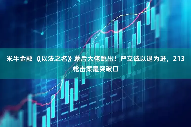 米牛金融 《以法之名》幕后大佬跳出！严立诚以退为进，213枪击案是突破口